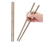 2 Pairs Training Chopsticks for Adults, Wooden Reusable Anti-Shaking Beginner Chopsticks Helper Trainer Chopsticks Kids Training Chopsticks for Adults, Beginner or Learner