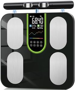 Scales for Body Weight, Digital Body Fat Scales with 8 Electrodes, 58 Body Datas Smart Scales with App, Bluetooth Full Body Composition Scale for BMI, Muscle Mass, BMR, Large LCD Display, 180kg/400lb