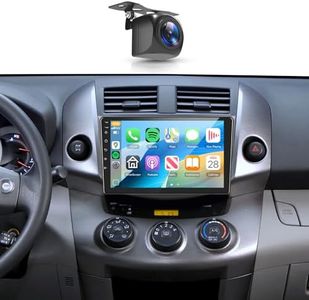 8Core4+64G Car Stereo for Toyota RAV4 2006-2012 Wireless CarPlay/Android Auto Android Radio with Qualcomm 9" IPS Touch Screen,BT5.1,DSP Hi-Res,GPS,SWC,Backup Camera for Toyota RAV4 Radio