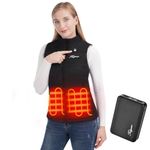 Telguua [Upgraded Battery] Heated Vest for Women with Battery Pack Included Lightweight Warm Vest Rechargeable Heating Vest