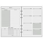 A5 Diary Refill Week to View Undated, 1 Week on 2 Pages with To Do List, Goals, Habit Tracker, Extra Notes Contact Pages, 52 Week, Weekly Planner Insert for A5 Binder, Thicker Paper 100 gsm, UK