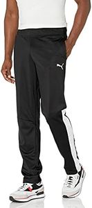 PUMA Men's Contrast Pants, Black Whit, Large