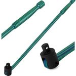 Autojack 600mm Breaker Bar 1/2 Inch Heavy Duty, Socket Wrench, Square Drive Flexi Knuckle for Removing Wheel Nuts, Green Chrome Finish