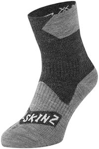 SEALSKINZ Waterproof All Weather Ankle Length Sock Black/Grey Large