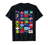 Caribbean Flags Unity Pride Souvenir Geography Gift T-Shirt