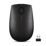 Lenovo 300 Wireless Compact Mouse, Black, 1000 dpi, Ultra-Portable Design, Up to 12 Months Battery Life, GX30K79402