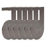TITAN GREAT OUTDOORS Ash & Ember Six AR500 3/8" Thick Steel Dueling Tree Targets, Raw Steel 6" Dia. Swing Paddles, Gong Shooting Target with Instant Feedback, DIY Target Tree Accessory