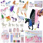 BONNYCO Unicorn Gifts for Girls Painting Kit with Unicorns Craft Kits for Kids with Glow in The Dark | Girls Toys 3 4 5 6 7 8 9 10 Years Old Girls Gifts for Birthday & Christmas | Unicorn Toys