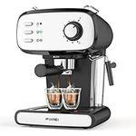 FIMEI Espresso Coffee Machine, Espresso Coffee Maker Machine with Milk Frother, 2 Independent Thermostats, 1.2L Detachable Water Tank, Professional 20 Bar Pressure Pump for Cappuccino Latte