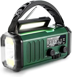 【2023 Newest】 Emergency Hand Crank Weather Radio with 10000mAh Battery Backup, AM FM NOAA Weather Radio, Type-C Charge,Solar Charging,SOS, 3 Modes LED Torch，Reading Lamp, Compass for Outdoor Survival