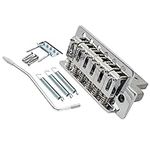 Musiclily 52.5mm Guitar Strat Tremolo Bridge Set for Fender Stratocaster Squier Electric Guitar, Chrome