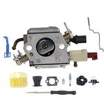 Chacarbtu Carburetor for Husqvarna 340 340E 345 345E 346XP 350 350EPA 353 Chainsaw 503283210 Double Tube Carburetor with Air Filter Kit