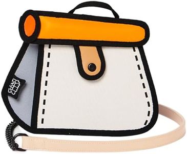 Original 2D Cartoon Crossbody Bag (Cake) - Fun Pop Art, Novelty Cross Body Shoulder Bags for Senior Year and Women, in Travel (Orange)