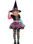 amscan 997909 Child Girls Miss Matched Witch Fancy Dress Halloween Costume (2-3 Years)