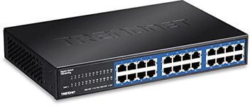 TRENDnet 24-Port Unmanaged Gigabit GREENnet Desktop Switch, Ethernet Network Switch, 24 x 10-100-1000 Gigabit Ethernet RJ-45 Ports, 48Gbps Switching Capacity, Lifetime Protection, Black, TEG-S24DG