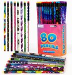 ArtCreativity 72 PC Pencil Assortment for Kids, Fun Assorted Number 2 Pencils, Bulk Wooden Writing Pencils with Durable Erasers, Teacher Supplies for Classroom, Student Reward, Stationery Party Favors