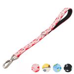 DDSColour Pets Premium Upgraded Durable Nylon 18 Inch Short Leash with Soft Padded Neoprene Lined Handle for Medium Large Giant Dogs, Daily Use and Professional Training.(18" Pink)