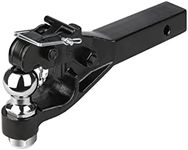 ANGCOSY 10-Ton Pintle Hook Trailer Hitches Receiver Hook Combination 2” Hitch Ball, 7000 lbs, 15-1/2” Length