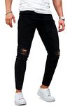 GINGTTO Jeans for Mens Skinny Jeans Men's Slim Fit Jeans Ripped Stretch Slim Fit Classic Denim Pants Mens Jeans