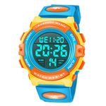 Kid's Watch, Boys Watch Digital Sport Outdoor Multifunction Chronograph LED Waterproof Alarm Calendar Analog Watch for Children with Silicone Band