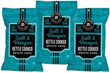 Pop Daddy Kettle Cooked Potato Chips, Kosher & Gluten Free, 5oz Potato Chips Individual Bags, 3 Pack, Salt & Vinegar