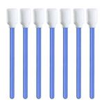 Pack of 200 Cleaning Swabs, Foam Cleaning Swabs, Cleaning Sponge, Cotton Buds (Light Blue), for Inkjet Print Head Cleaner, Camera, Lens Cleaning, Optical Equipment