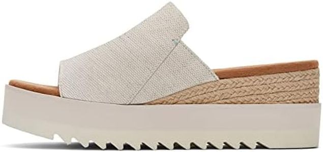 TOMS Women’s Diana Mule Wedge Sandal, Comfortable Slip-On with Cushioned Midsole & Wedge Heel for Day-to-Night Wear - Natural Yarn Dye - 9.5