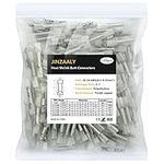 Jinzaaly Heat Shrink Butt Connectors, Insulated Waterproof Electrical Marine Automotive Tinned Copper Wire Crimp Terminals, Butt Splice for Boat Truck Stereo Joint (26-24AWG-120Pcs)