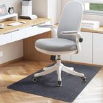 Office Chair Mat for Hardwood Floor,Office Computer Gaming Chair Mat for Tile Floor,Large Floor Protector Rug,Anti-Slip,Easy to Clean,Pure Black (47"x35") (2)