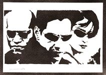 moreno-mata Real Handmade Graffiti The Mat. Films Poster Neo Trinity and Morpheus Room Decor Home Wall Art Decoration Bedroom Gifts for Men and Women