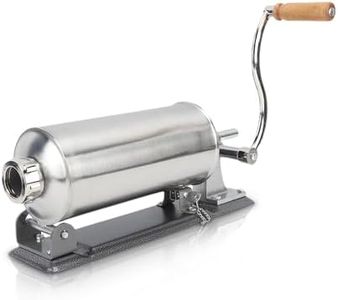 Sausage Stuffer, 3L Stainless Steel Horizontal Meat Filling Kitchen Machine, Kitchen Meat Sausage Stuffing Machine with 4 Size Stuffing Tubes for Home Kitchen