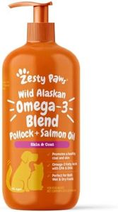 Zesty Paws Salmon Oil for Dogs & Cats - Omega 3 for Dogs & Cats, 32 oz