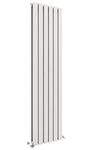 VeeBath Metz Slimline Low Carbon Mild Steel Matt White Vertical Flat Double Panel Bathroom Heating Radiator - 1800 x 460mm