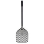 G.a HOMEFAVOR Perforated Pizza Peel 12 Inch Hard Anodized Aluminum Pizza Paddle with Long Detachable Handle, Rectangular Pizza Oven Peel for Baking, Total Length 47-inch
