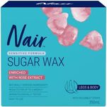 Nair Sugar Wax - Body Hair Removal Wax - At Home Face Waxing - Body Wax - Natural Ingredients, 350ml