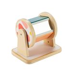 Twefex Montessori Spinning Drum, Montessori Toys for Babies 6-12 Months, Montessori Toys for 1 Year Old Infant Boys Girls, Wooden Toys for Baby