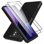 CBUS Grip Case + 2X Glass Screen Protectors for Motorola Edge 2023 (Black) - Drop Tested Protection