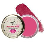 Aegte Organics Pink Rose Petal Lip & Cheek Tint for Women 100% Organic & helps lighten dark lips Edible formulation helps Nourish & Hydrate Dry Chapped Lips (Real Rose, 15 Gm)