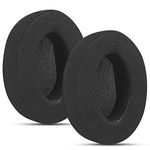 Upgraded Replacement Earpads Cushions for HyperX Cloud/Alpha, for Turtle Beach Stealth 400/600, for Audio Technica M50X/M40X&More, Ear Pads with Breathable Mesh Fabric/Added Thickness