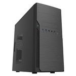 CiT Classic Micro ATX PC Case and 500w PSU, Budget Friendly Office PC case | Black