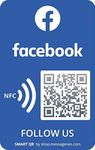 Reusable Followers and Likes Tap Sticker for Facebook - 1 QR & Tap NFC Sticker - Follow us on Facebook Tap Sticker - iPhone & Android - Boost My Followers Sticker - Set Up at Home | by MESSAGENES