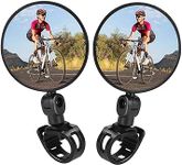 Indob Bicycle Mirror/Motorcycle Rear View Safe Mirrors, Adjustable Rotatable Handlebars Mounted Plastic Convex Mirror for Cycle (1 Pair)