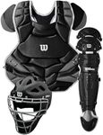 WILSON C1K NOCSAE Catcher's Gear Kit, Adult - Black