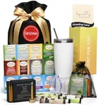 Tea Gift Sets - Tea Gifts for Tea Lovers, Tea Gift Set for Get Well Soon Gifts for Women and Men, Sick Care Package for Women, Tea Gift Basket Includes Teas, Insulated Tumbler and Candle Set