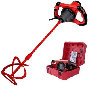 RUBI 24958 | Mezclador Eléctrico 1200W | Mezclado de Adhesivos Cementosos, Resinas, Pinturas y Otros Materiales | Caja Reductora de 2 velocidades | RUBIMIX-9 N 230V 50/60Hz + Maleta de Transporte