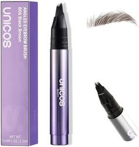 Unicos Eyebrow Pen, Angled Brow Brush, Eyebrow Pencils for Women, Natural Brow Pen, Hair-Like Strokes, 24hrs Long-Lasting, Waterproof, Smudge-Proof, Easy to Use, Multiple Uses, BlackBrown
