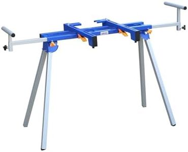 SoonTools Miter Saw Stand, Universal Adjustable Drop Saw Bench TableLight Weight Portable 330 Lbs Max Load Capacity, with Quick Release Tool Mounting Brackets, Fits Most Table Saws
