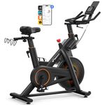 MERACH Heavy Duty Magnetic Exercise Bike with 30% Heavier Flywheel | 50% Enhanced Training Efficiency, 350 lbs Weight Capacity - Exclusive APP Customization Plans & LCD Display Indoor Spin Bike​