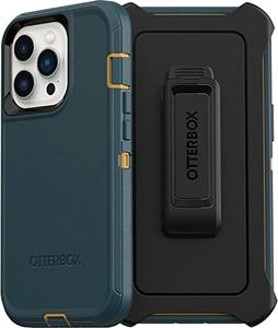 OTTERBOX Defender Series SCREENLESS Edition Case for iPhone 13 Pro (ONLY) Polycarbonate Shell Synthetic Rubber slipcover Polycarbonate Holster, with Kickstand - Hunter Green