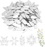 OLYCRAFT 150pcs Silver Teardrop Cra